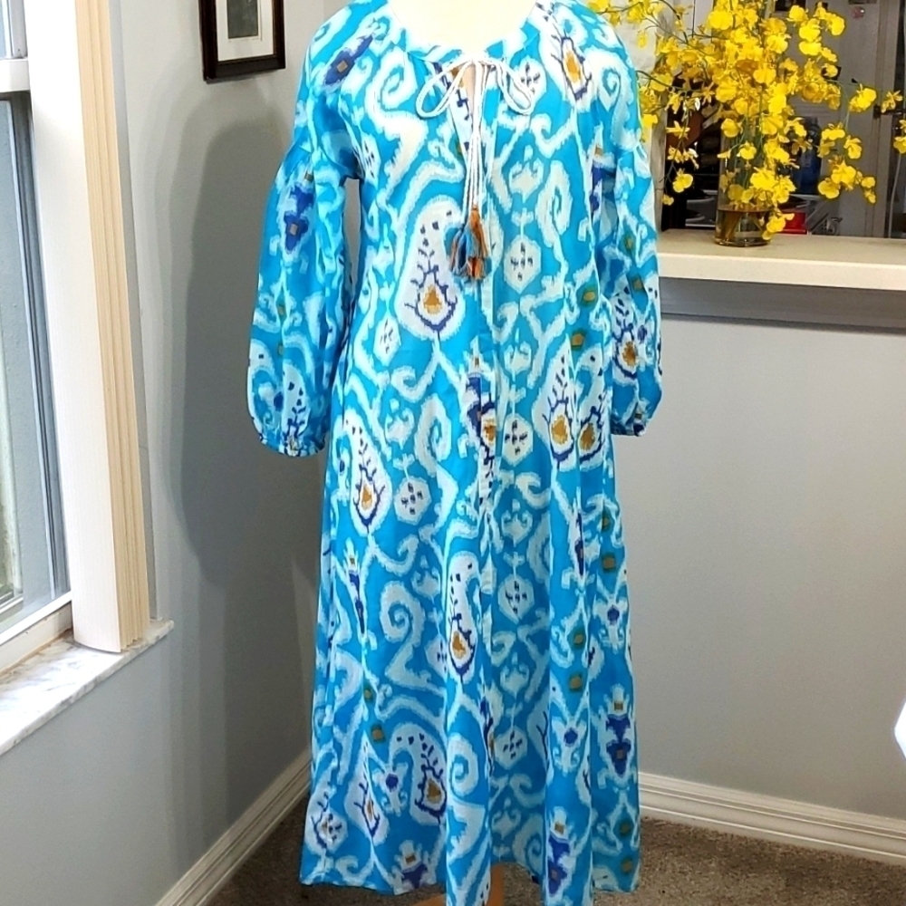 RAJ, Boho‎ chic festival ready maxi cover up. Lightweight 100% cotton siz…
